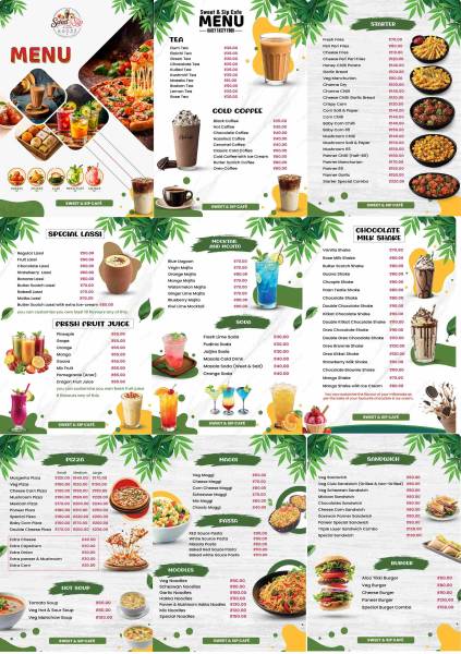 thumbnail Sweet & Sip Cafe Restaurant Menu Card Design